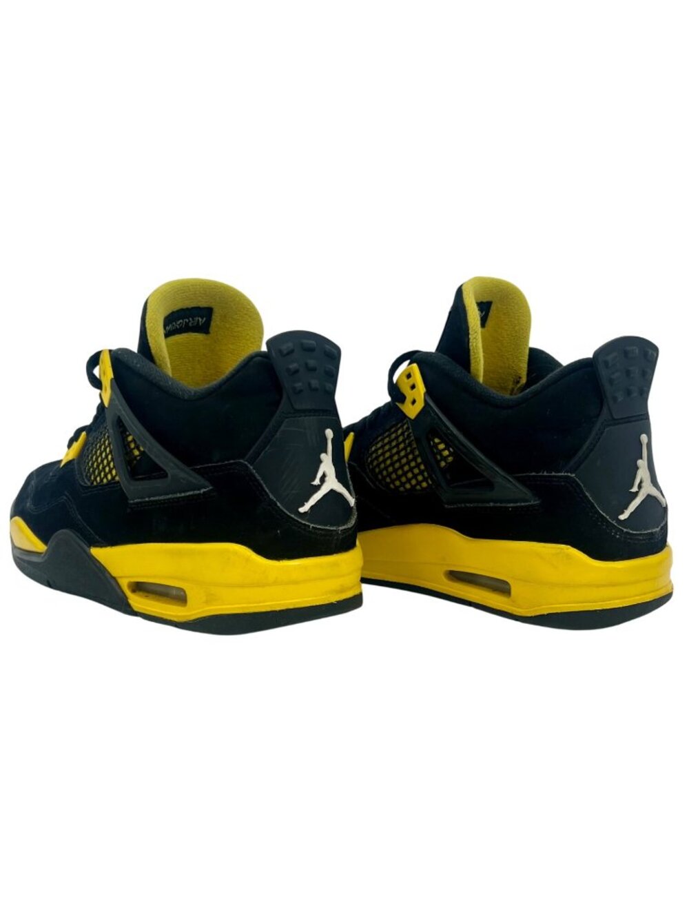 Air Jordan 4 Retro Thunder Black & Tour Yellow Sneakers | Men's 7 Collectable - Picture 15 of 16
